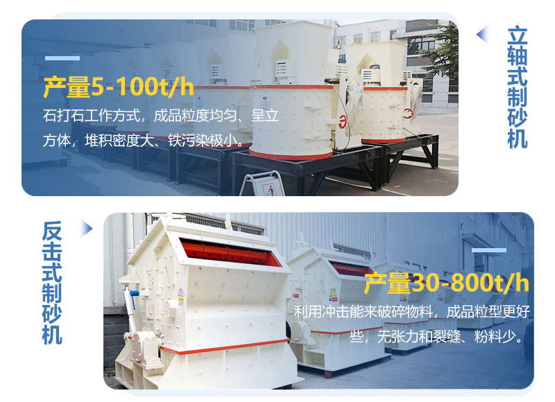 立軸式制砂機(jī)和反擊式制砂機(jī)哪種粒型好？區(qū)別介紹