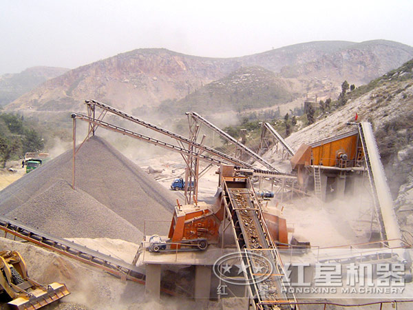 石子生產(chǎn)線加工客戶(hù)現(xiàn)場(chǎng)