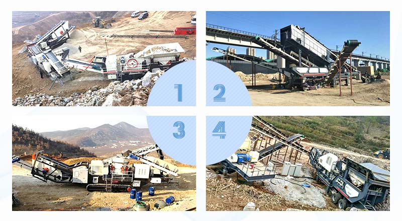 部分地區(qū)移動(dòng)碎石機(jī)生產(chǎn)現(xiàn)場